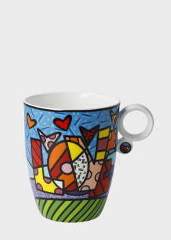 Фарфоровая чашка с принтом Goebel Pop Art Romero Britto Love 400мл, фото