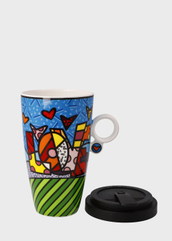 Чашка с крышкой Goebel Pop Art Romero Britto Love 500мл, фото