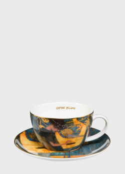 Чашка з блюдцем Goebel Artis Orbis Gustav Klimt The Music 250мол, фото