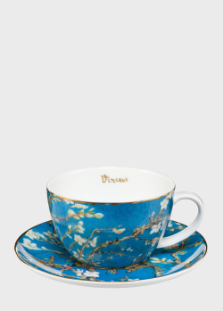 Чайная чашка с блюдцем Goebel Artis Orbis Vincent van Gogh Almond Tree 250мл, фото