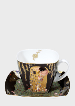 Кавова чашка з блюдцем Goebel Artis Orbis Gustav Klimt The Kiss 250мл, фото
