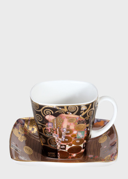 Чашка для эспрессо с блюдцем Goebel Artis Orbis Gustav Klimt Fulfilment 100мл, фото