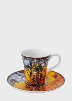 Чашка с блюдцем Goebel Artis Orbis Louis Comfort Tiffany Parakeets 100мл, фото
