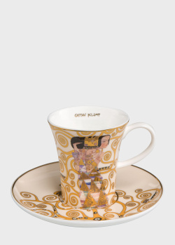 Чашка с блюдцем Goebel Artis Orbis Gustav Klimt Expectation 100мл, фото