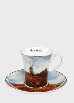 Чашка с блюдцем Goebel Artis Orbis Claude Monet Tulip Field 100мл, фото