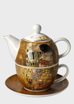 Фарфоровая чашка-заварник 2 в 1 Goebel Artis Orbis Gustav Klimt The Kiss 350мл, фото