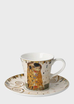 Кофейная чашка с блюдцем Goebel Artis Orbis Gustav Klimt The Kiss 350мл, фото