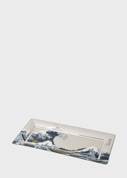 Блюдо из костяного фарфора Goebel Artis Orbis Katsushika Hokusai The Great Wave 24x12см, фото