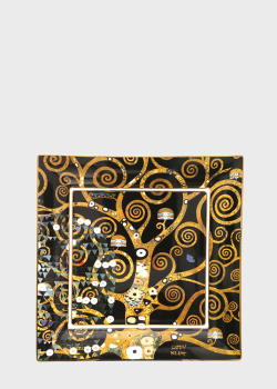 Квадратное фарфоровое блюдо Goebel Artis Orbis Gustav Klimt The Tree of Life 30х30см, фото