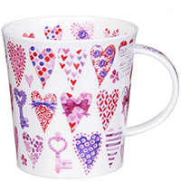 Чашка Dunoon Lomond Hearts Pink 320мл, фото