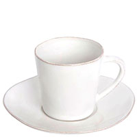 Чашка для кави з блюдцем Costa Nova Nova 190мл білого кольору, фото