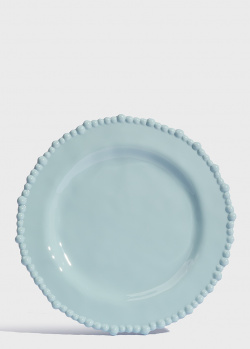 Голубая тарелка Baci Milano Joke Table & Kitchen 23см для десертов, фото
