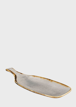 Сервірувальне блюдо з ручкою Churchill Stonecast Peppercorn Grey 28,4см, фото