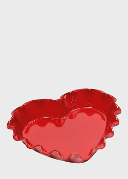 Керамическая форма для выпечки в форме сердца Emile Henry Bakeware 33x29см, фото