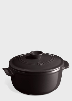 Каструля з кришкою Emile Henry Cookware 2,5 л чорного кольору, фото